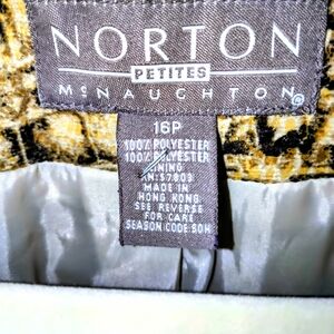 Norton McNaughton Petites Leopard Print Jacket - Yellow Black
